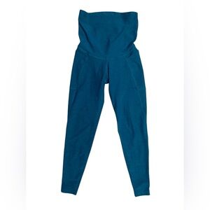 Beyond the Bump | Small Teal Spacedye Leggings